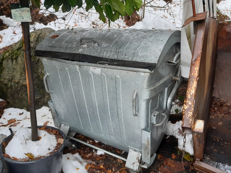 Mültonne 1.100 Liter metall, verzinkt
